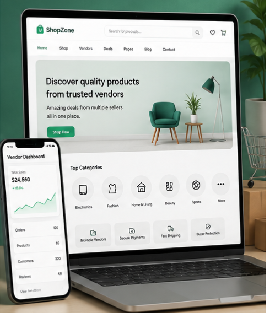 Multivendor ecommerce platform development project